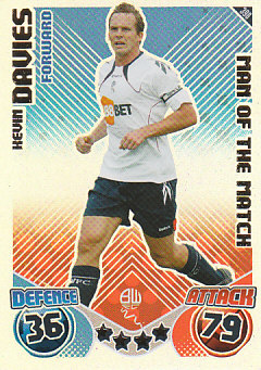 Kevin Davies Bolton Wanderers 2010/11 Topps Match Attax Man of the Match #398